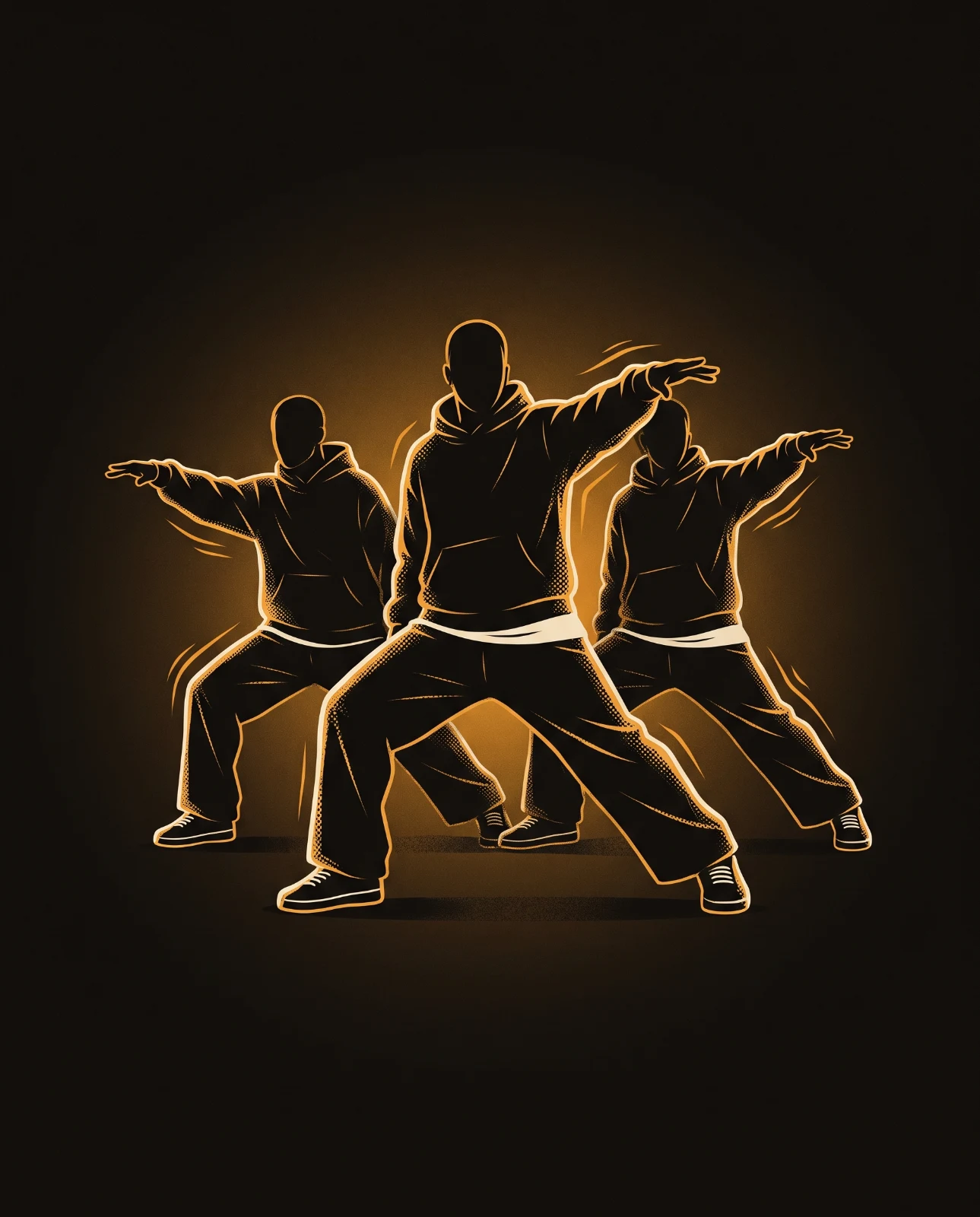 Trijų hiphopo šokėjų grupė